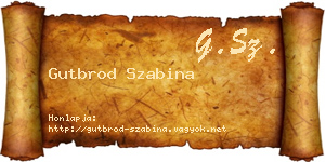 Gutbrod Szabina névjegykártya
